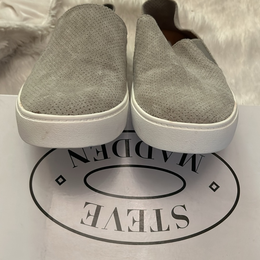 Steve Madden Gray Slip-On Sneakers - Picture 6 of 7